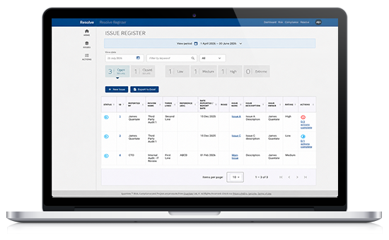Quantate Resolve: Issue and Recommendation Management