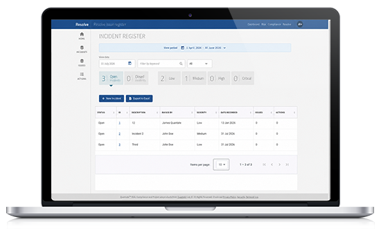 Quantate Resolve: Incident Management